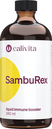 Samburex sirup, tekuća formula koja sadrži ekstrakte bazginih bobica, dvije vrste ehinacee, kozlinac te vitamin c za prirodnu zaštitu i podršku imunološkom sustavu.